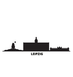 Germany Leipzig Line Skyline Royalty Free Vector Image