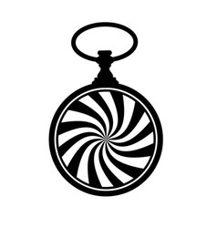 Hypnosis Swinging Pendulum Silhouette Royalty Free Vector