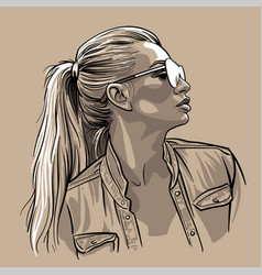 Ponytail Vector Images Over 3 800