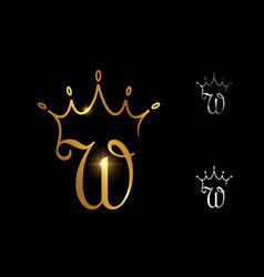 Golden Monogram Crown Initial Letter B Royalty Free Vector