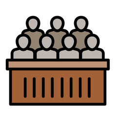 Courthouse Judge Man Icon Outline Style Royalty Free Vector