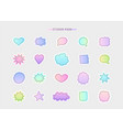 Set Of Cute Pins Stickers Objects Royalty Free Vector Image