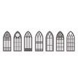 Church Windows Cartoon Set Icon Isolated Vector Image