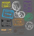 Passport Stamps Royalty Free Vector Image Vectorstock