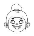 Cute Cartoon Girl Laugh Face Expression Royalty Free Vector