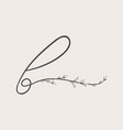 Hand Drawn Floral B Monogram And Logo Royalty Free Vector