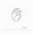 Human Heart Organ Outline Icon Linear Style Sign Vector Image