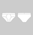 Brief Pants Underwear Isolated Technical Sketch Vector Image