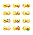 Set Outline Emoticons Emoji Isolated Royalty Free Vector