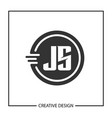 Initial Letter Js Logo Template Design Royalty Free Vector