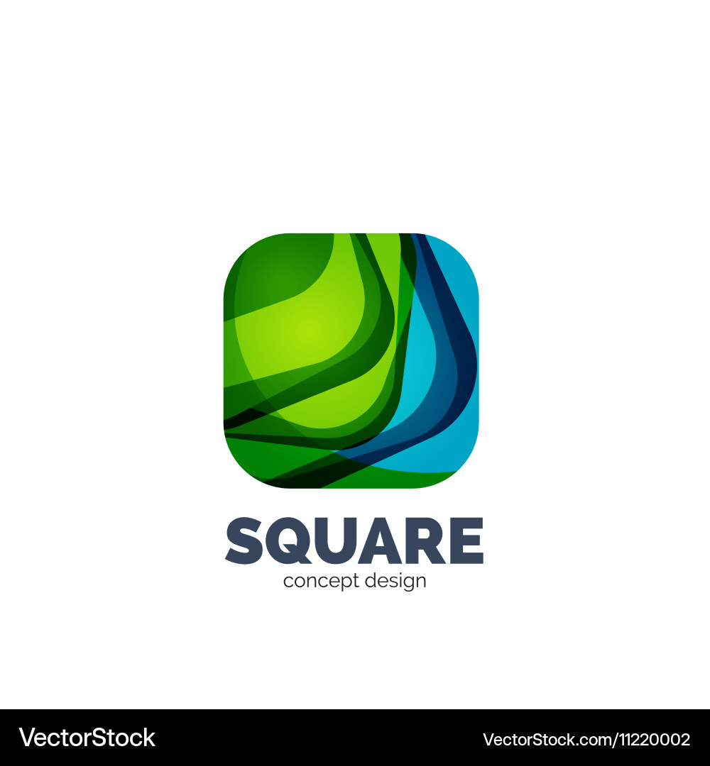 Abstract square logo Royalty Free Vector Image