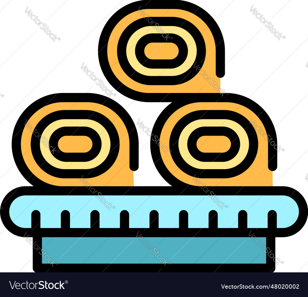 Spa Towel Pack Icon Flat Royalty Free Vector Image