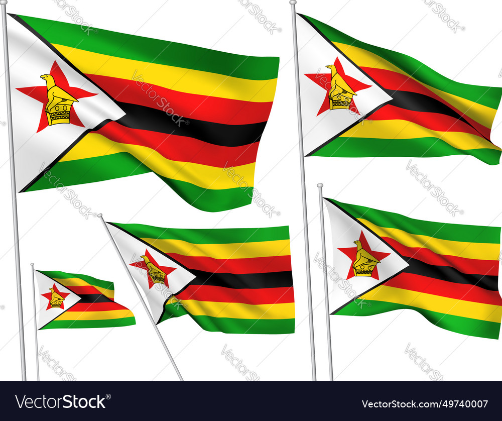 Flags Of Zimbabwe Royalty Free Vector Image Vectorstock