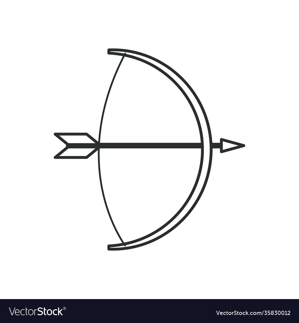 Bow With Arrow Icon Design Royalty Free Vector Image