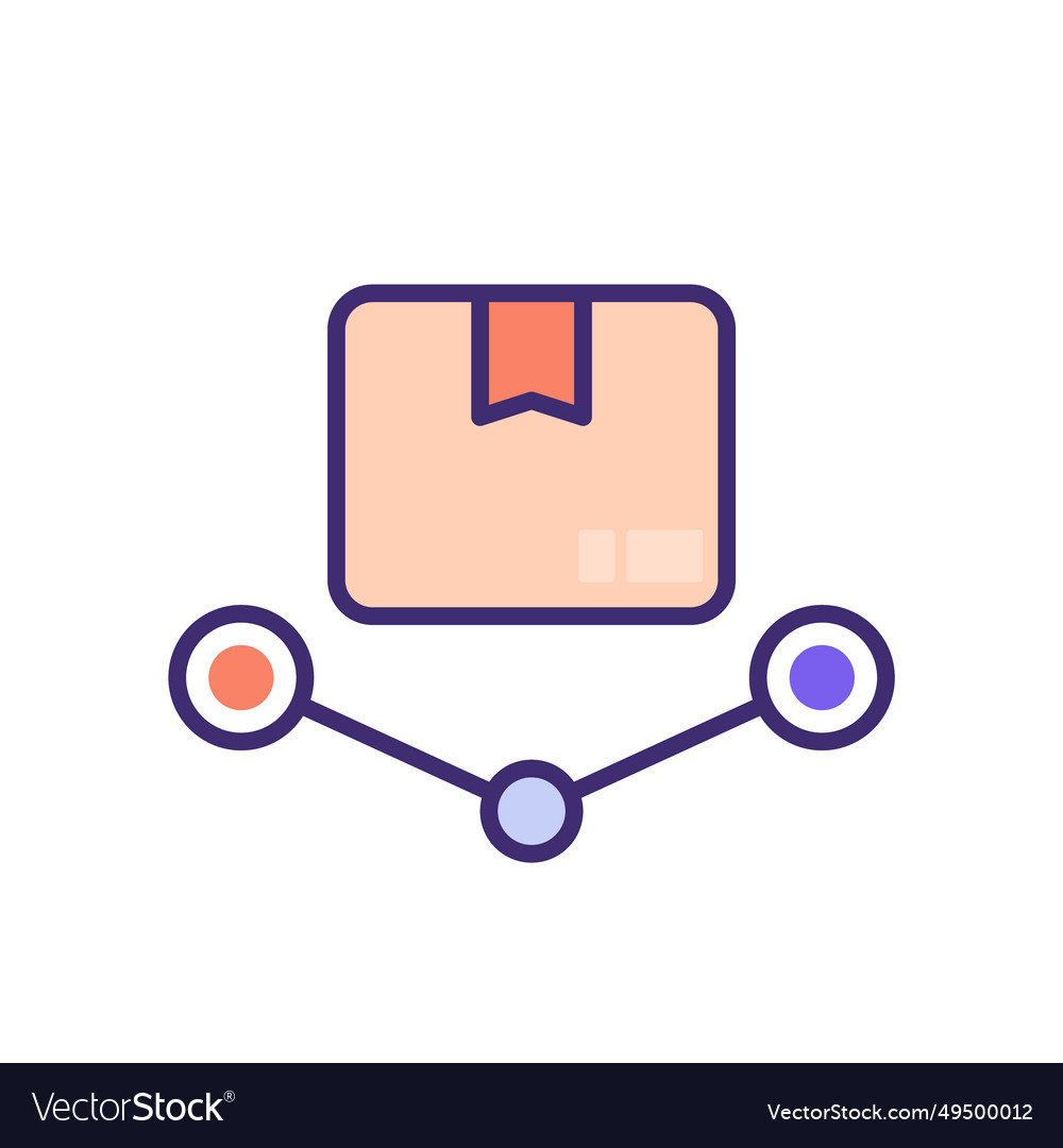 Dropshipping icon with a box Royalty Free Vector Image