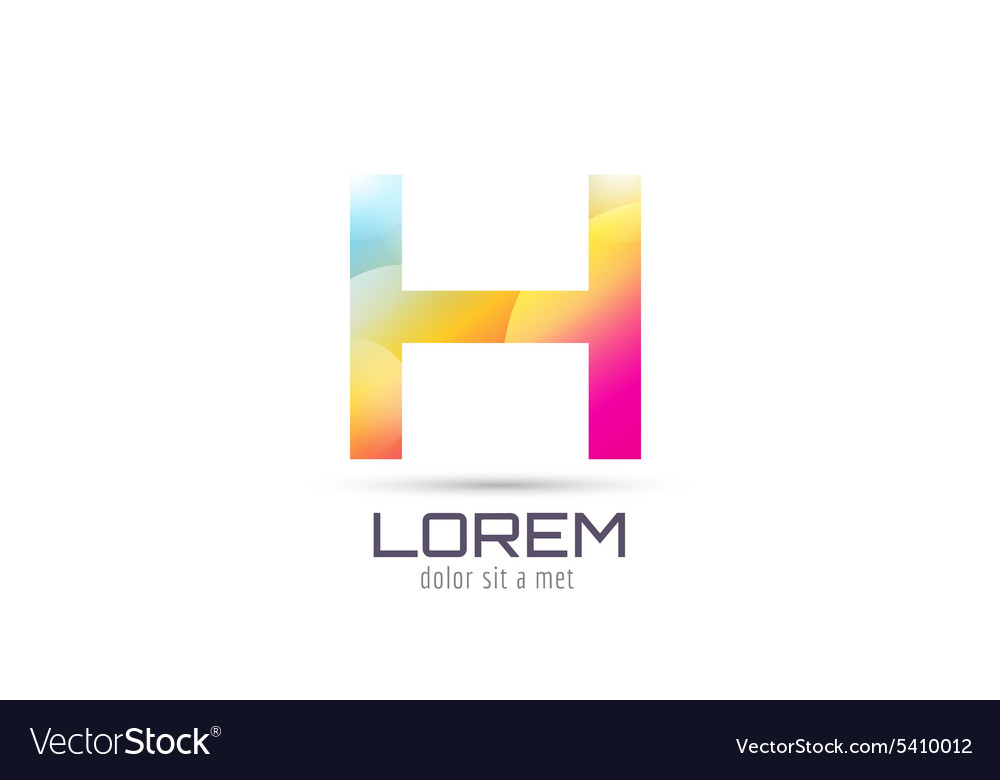 H logo template abstract arrow shape Royalty Free Vector