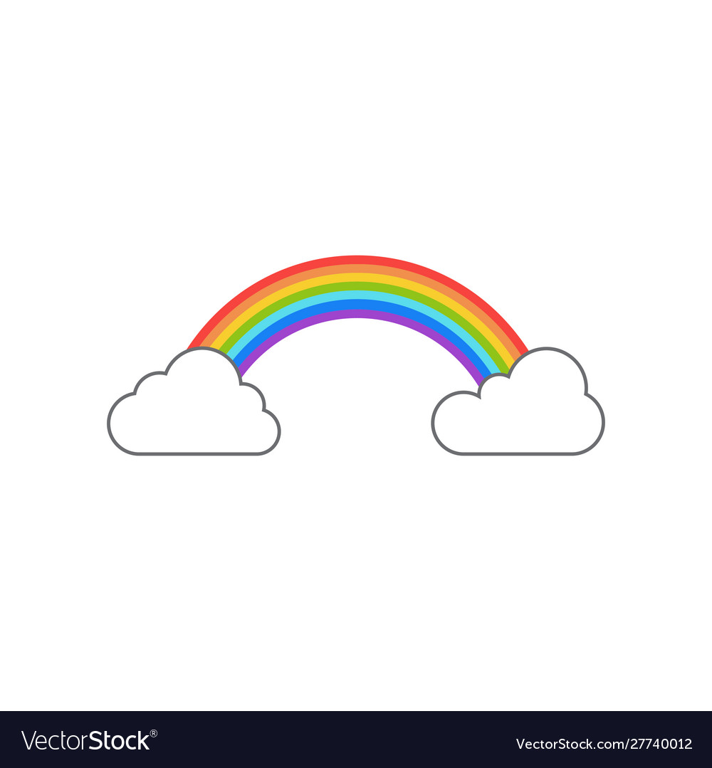 Rainbow graphic design template isolated Vector Image