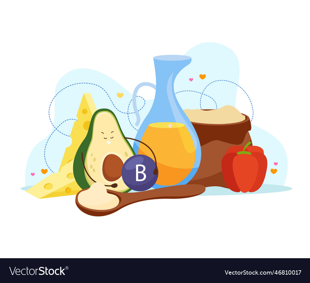 Cartoon avocado meal composition Royalty Free Vector Image