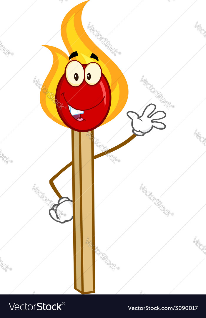 Cartoon flame Royalty Free Vector Image - VectorStock