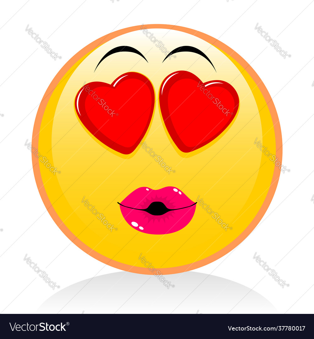 Emoji emoticon - in love Royalty Free Vector Image