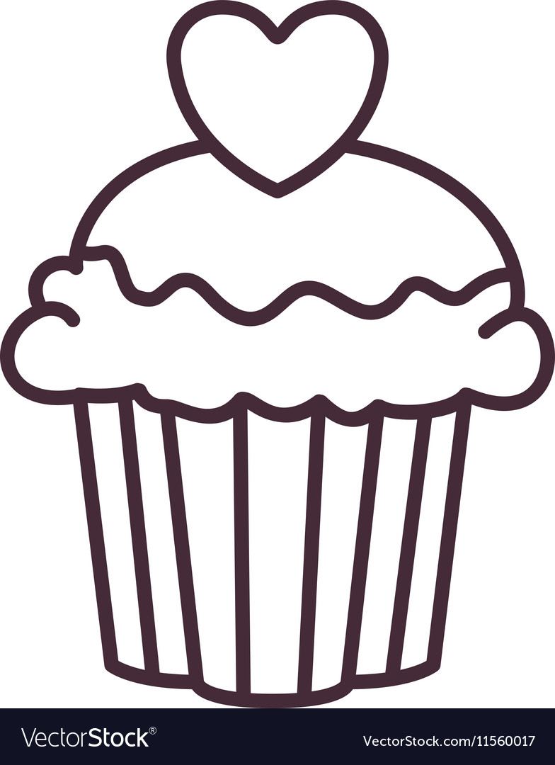 Isolated muffin silhouette design Royalty Free Vector Image