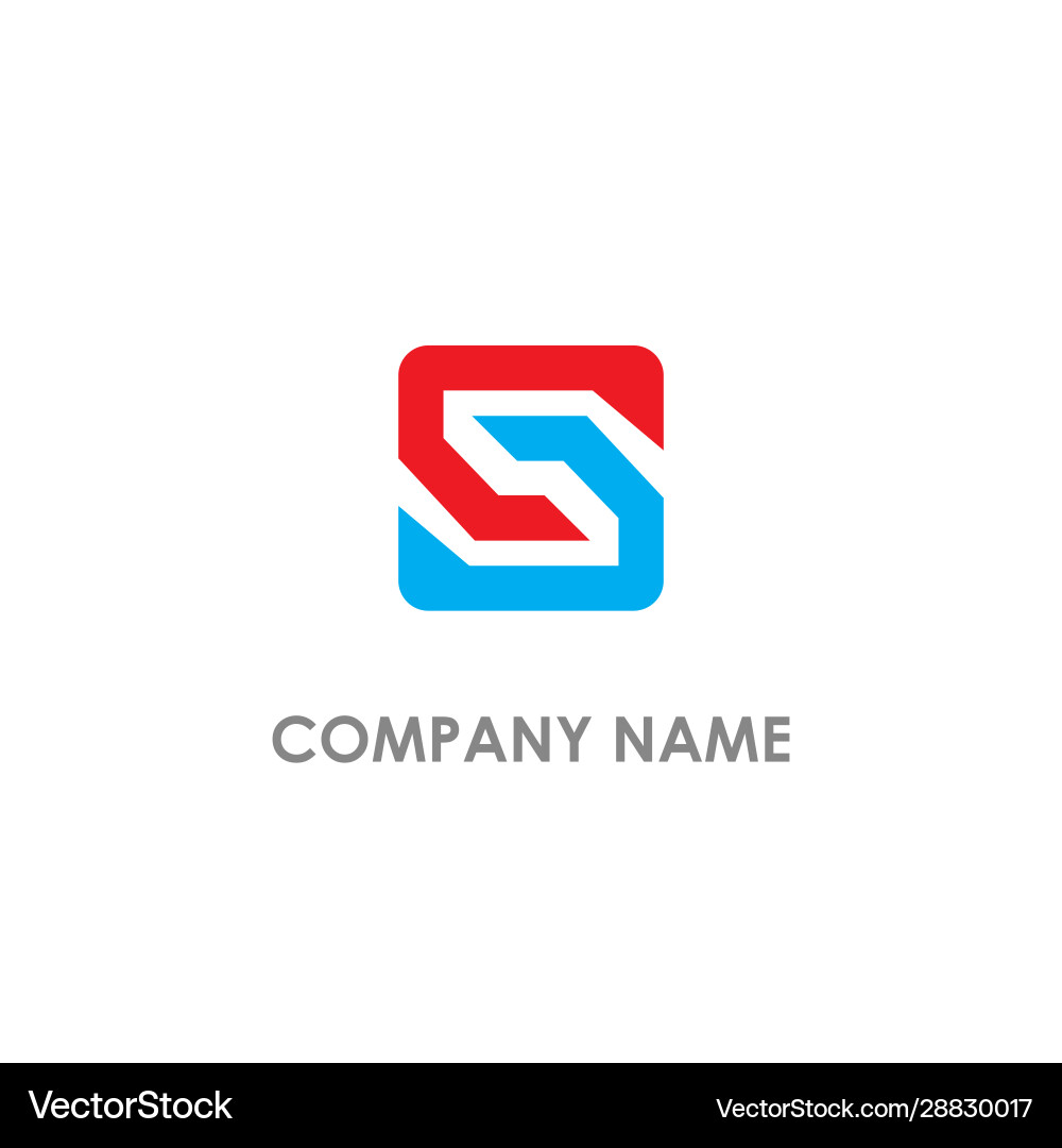 S initial circle colored logo Royalty Free Vector Image