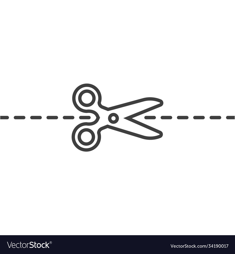 Scissors mark icon images Royalty Free Vector Image