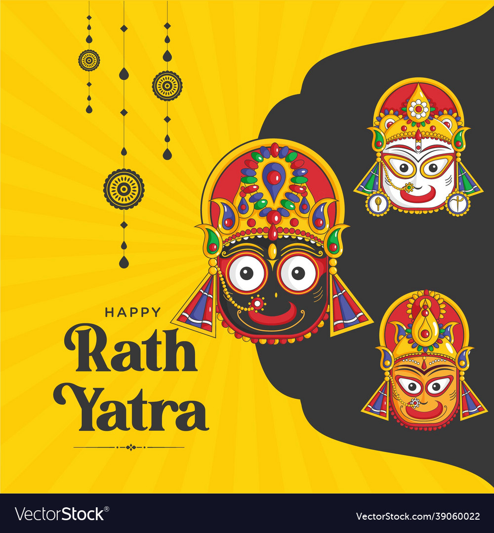 Banner design of happy rath yatra Royalty Free Vector Image Banner design of happy rath yatra Royalty Free Vector Image