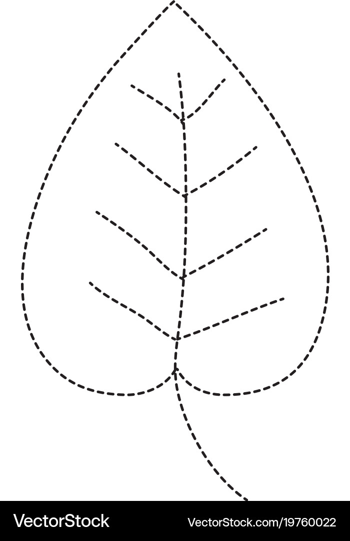 Dotted shape tropical natural leaf plant design Vector Image