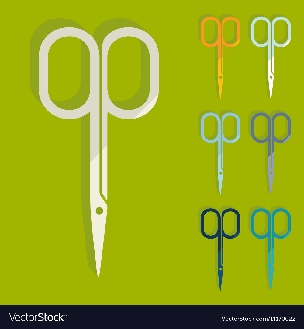 Flat design nail scissors Royalty Free Vector Image