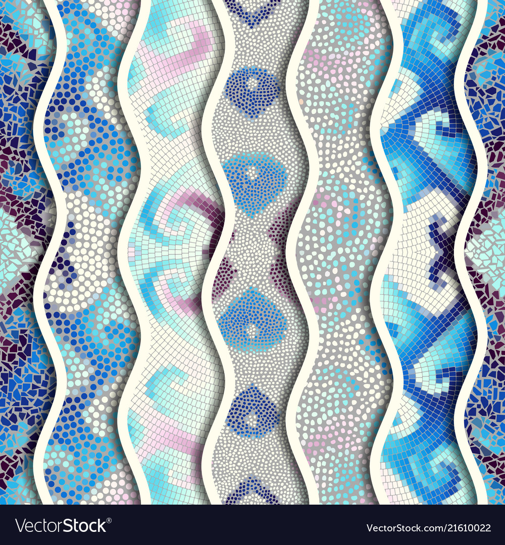 Relief Waves Of Ornamental Mosaic Tile Patterns Relief Waves Of Ornamental Mosaic Tile Patterns