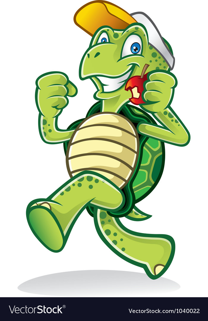 Running turtle Royalty Free Vector Image - VectorStock