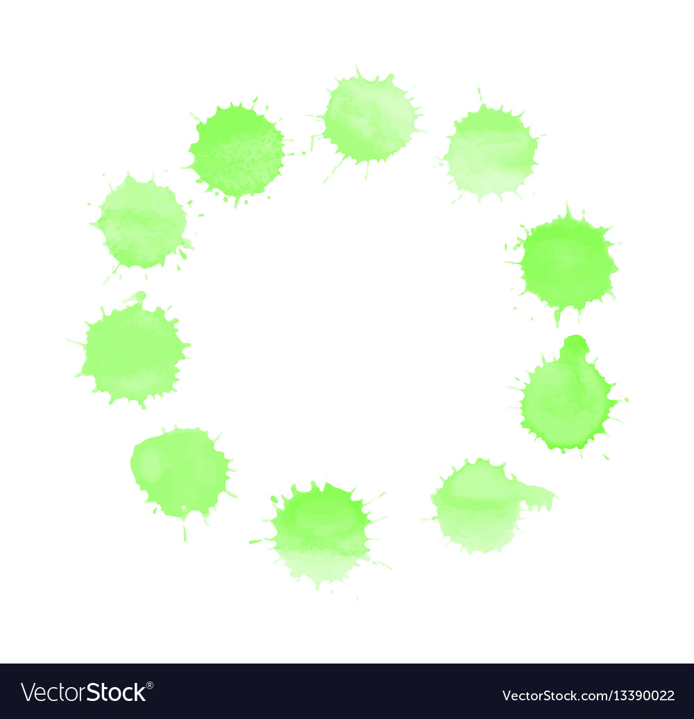 watercolor green painted circl royalty free vector image