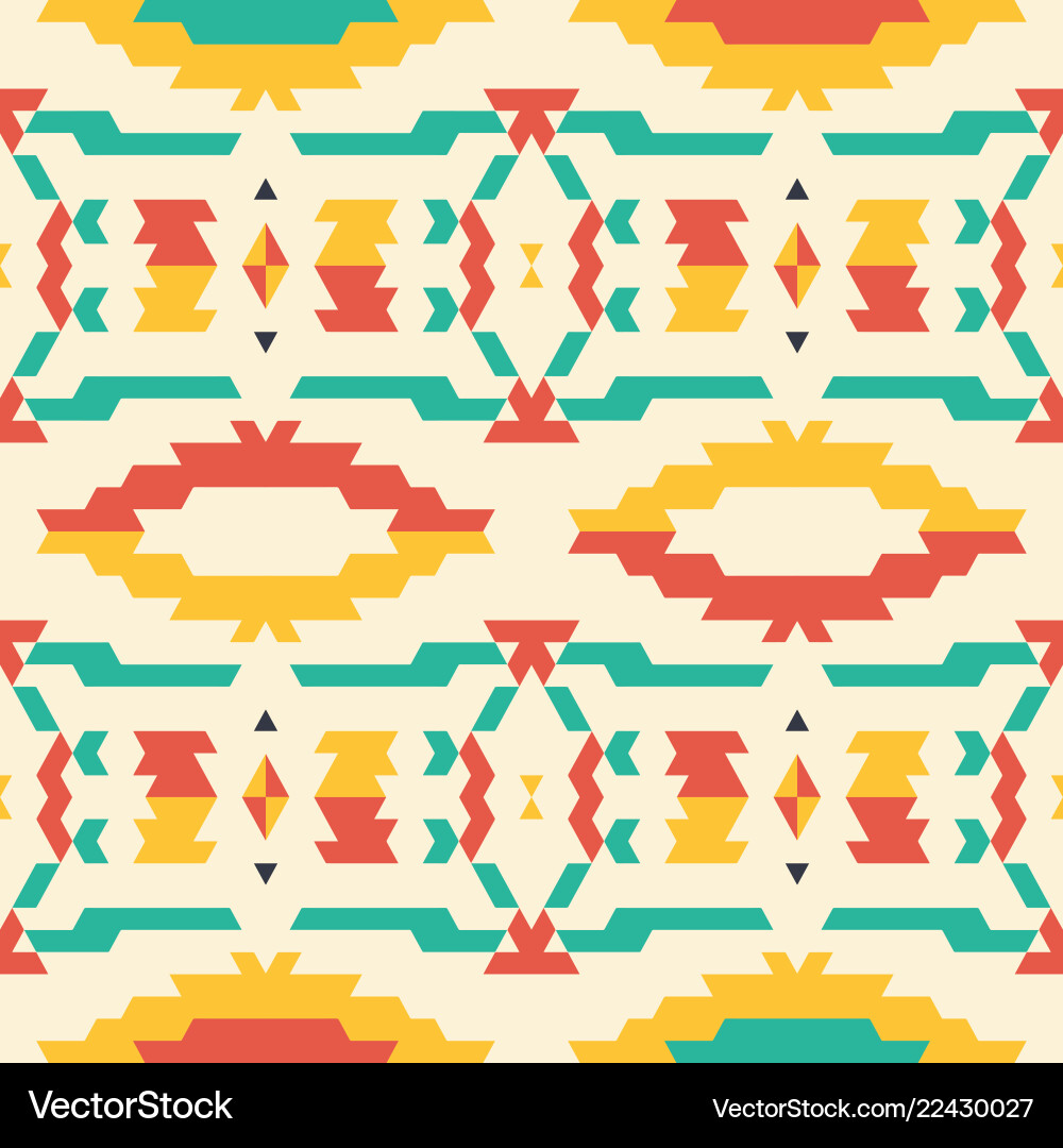 Aztec tribal seamless pattern Royalty Free Vector Image