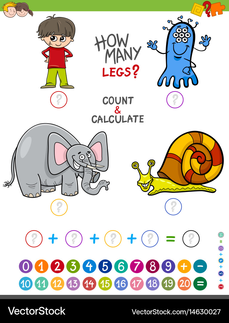 Calculate educational activity Royalty Free Vector Image
