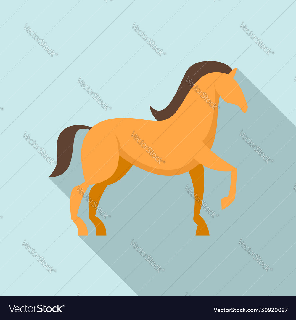 Circus horse icon flat style Royalty Free Vector Image