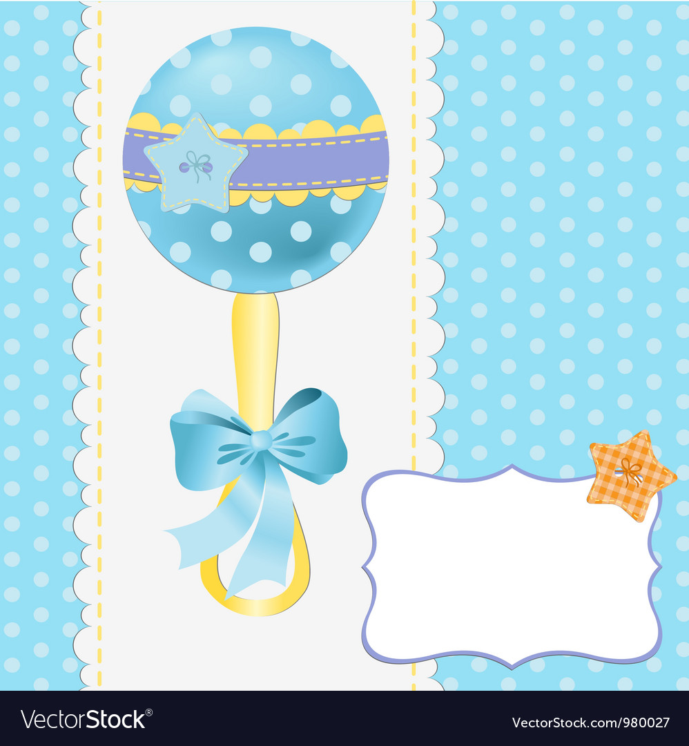 cute template for baby postcard royalty free vector image baby postcard