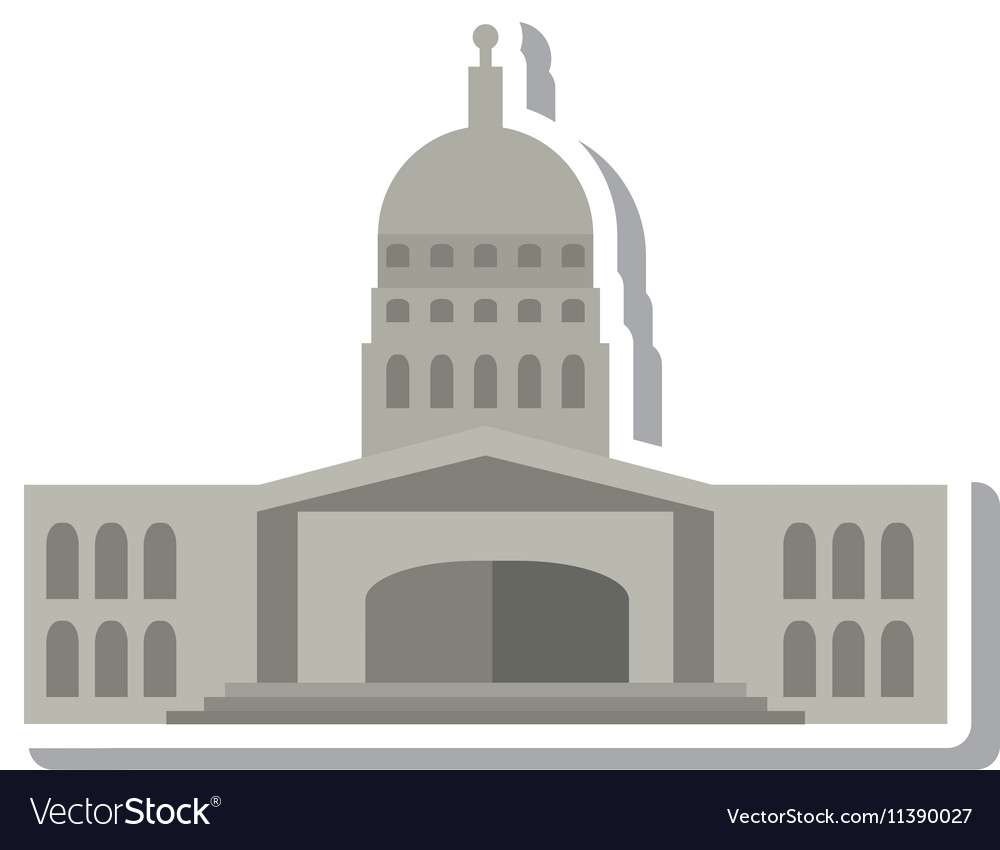 Government Building Of America Royalty Free Vector Image