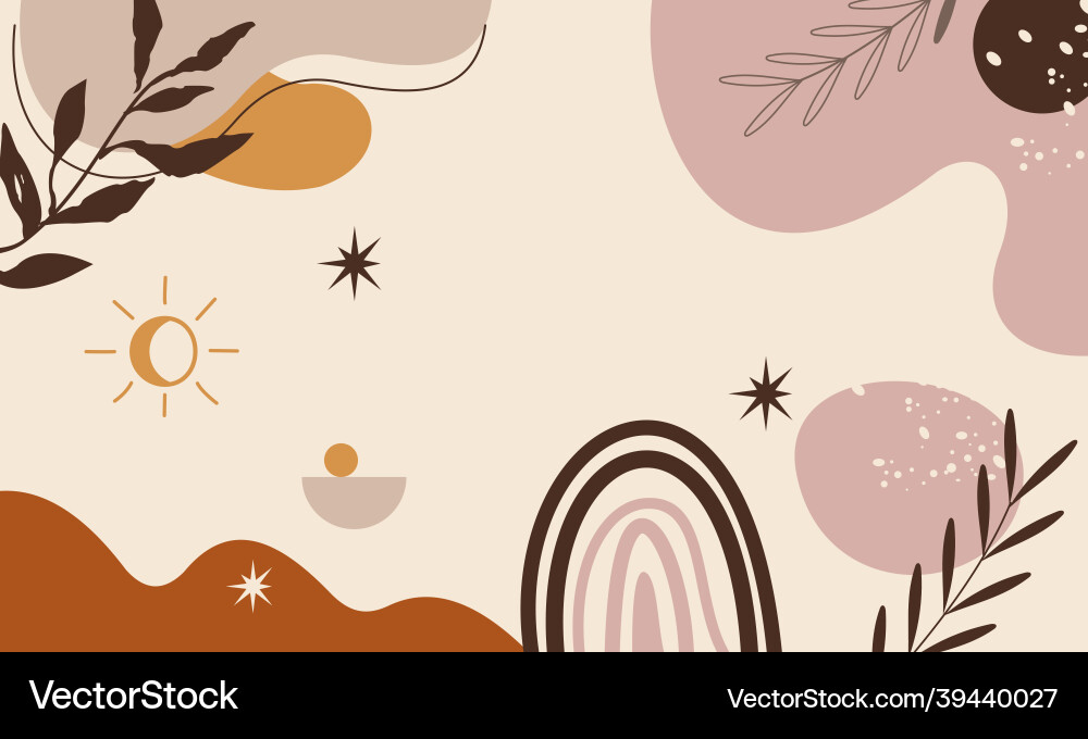 Hand drawn boho background Royalty Free Vector Image