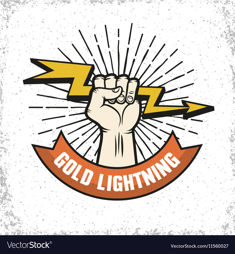 Lightning logo emblem Royalty Free Vector Image