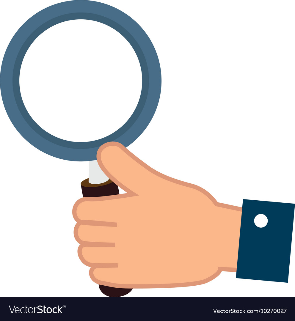 Magnifying Glass Hand Royalty Free Vector Image 0377