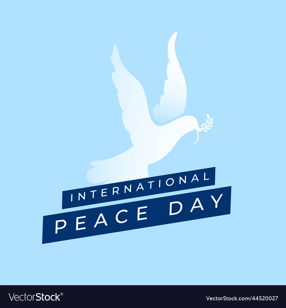 Minimal style international peace day poster Vector Image