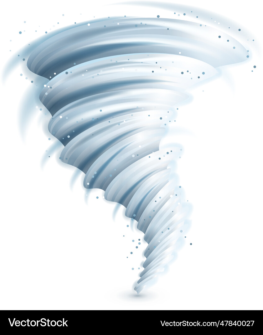 Realistic tornado Royalty Free Vector Image - VectorStock