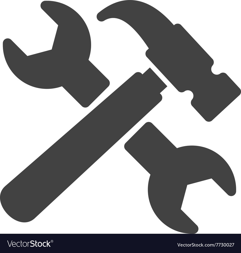 Wrench and Hammer Royalty Free Vector Image - VectorStock