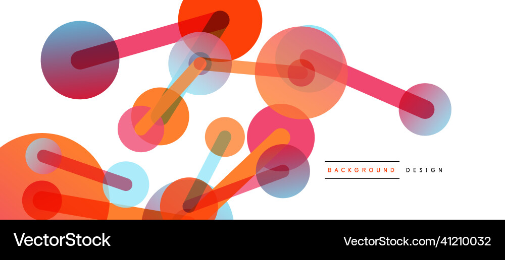 Abstract background round dots connected by lines Vector Image