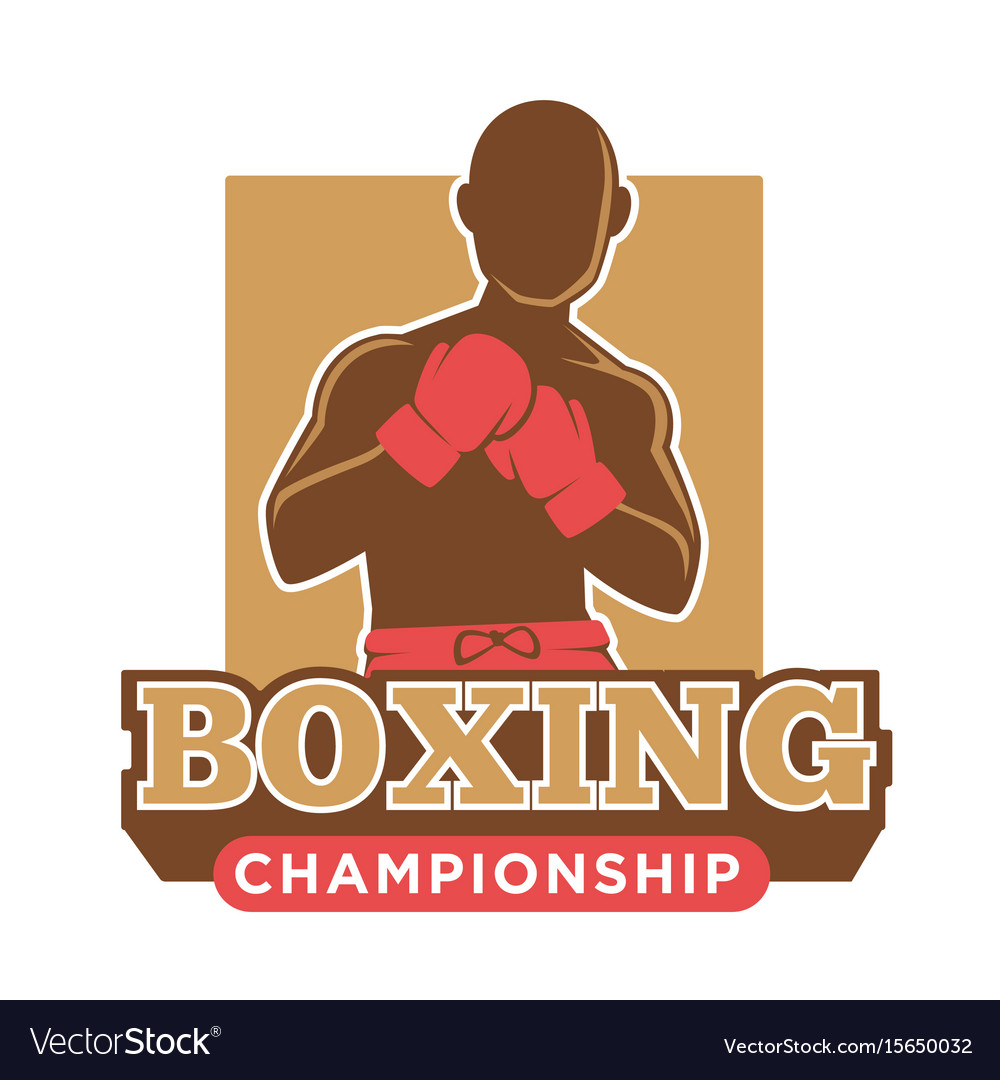 Big professional boxing championship logotype Vector Image