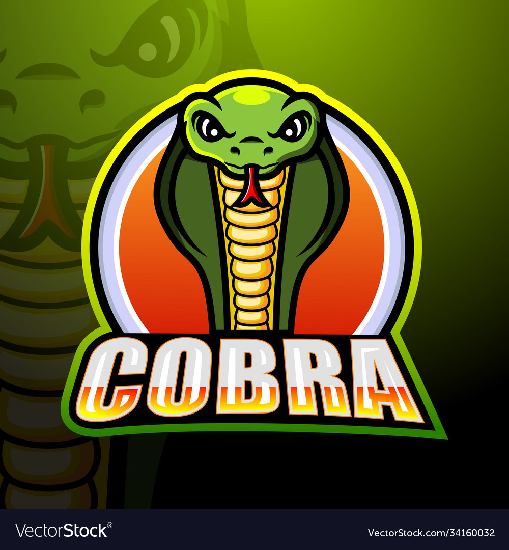 Logotipo de jogo de mascote snake design de logotipo king cobra