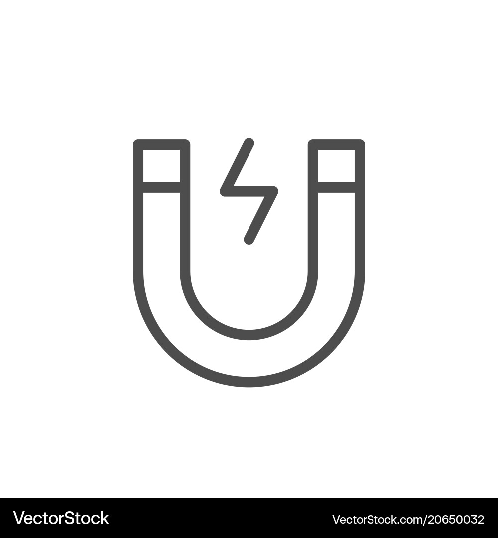 Magnet line icon Royalty Free Vector Image - VectorStock