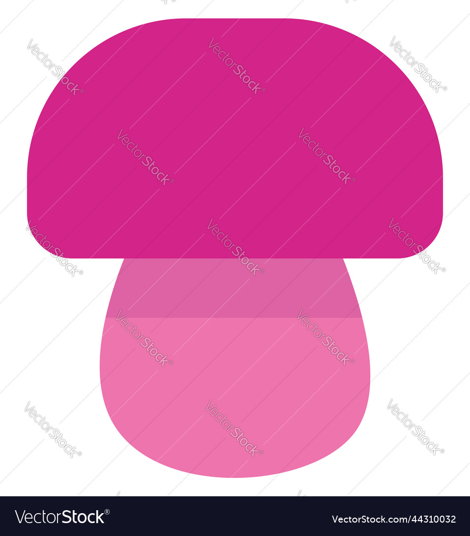 Pink mushroom on a white background Royalty Free Vector