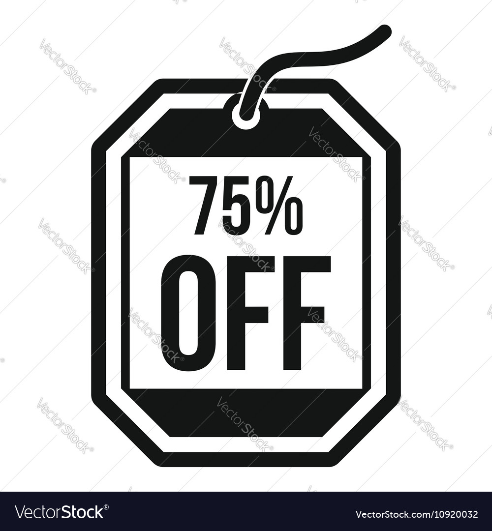 sale tag 75 percent